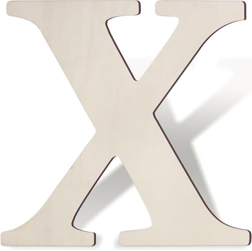 Wooden Letters 8 Inch Large Paintable Wood Letter X by Unknown