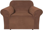 H.VERSAILTEX Stretch Velvet Armchair Cover Couch Covers 1 Cushion Chair by HVERSAILTEX