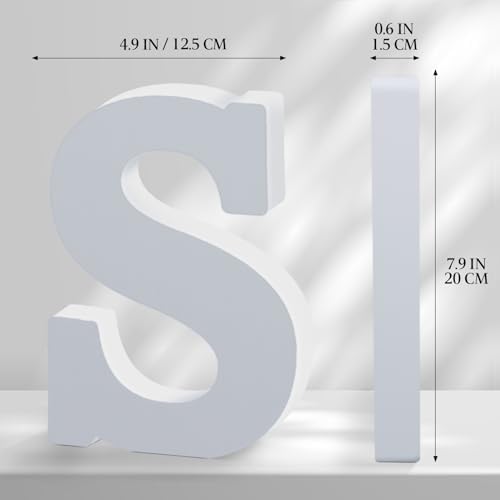 White Wooden Letters 8 Inch for Wall Decor, Large Unfinished Wood Letters for - Image 2