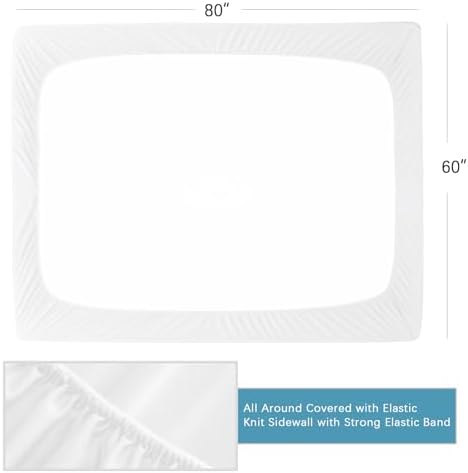 2 Pack Queen Mattress Protector Waterproof Fitted - Image 2