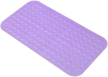 Anti-Slip Bathtub Shower Mat 28×15 Inch Clear Purple by ERASILKEN-X