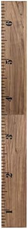 Kate and Laurel Growth Chart 6.5' Wood Wall Ruler, Rustic Brown by KateandLaurel