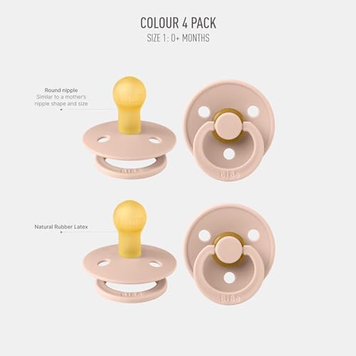 BIBS Colour Pacifier, 0-6 Months, Round Nipple - Image 2