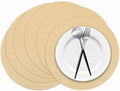 50 Pieces Kraft Paper Place Mats Brown Round Disposable Table Mats Decorative by Datyiiha