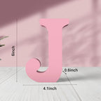 6 Inch Pink Wood Letters Unfinished Wood Letters - Image 2