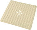 Anti-Slip Bathtub Shower Mat 21×21 Inch Opaque Khaki by ERASILKEN-X