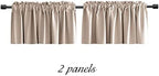 DONREN Warm Taupe Window Curtain Valances - Image 6