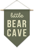 Little Bear Cave Wall Hanging Banner, Sage Green Room Decor by SHIEL-EVEN