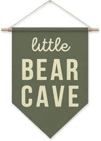 Little Bear Cave Wall Hanging Banner, Sage Green Room Decor by SHIEL-EVEN