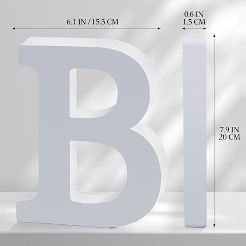 White Wooden Letters 8 Inch for Wall Decor, Large Unfinished Wood Letters for - Image 2