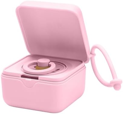 BIBS Pacifier Box, Sterilizer Case, Clean & Travel-Friendly, Baby Pink - Image 2