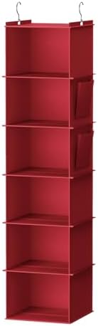 YOUDENOVA Hanging Closet Organizer and Storage, Dark Red by YOUDENOVA