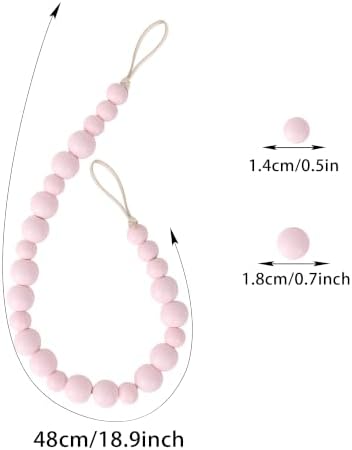 Boho Wood Bead Curtain Tiebacks Curtain Holdbacks - Image 6