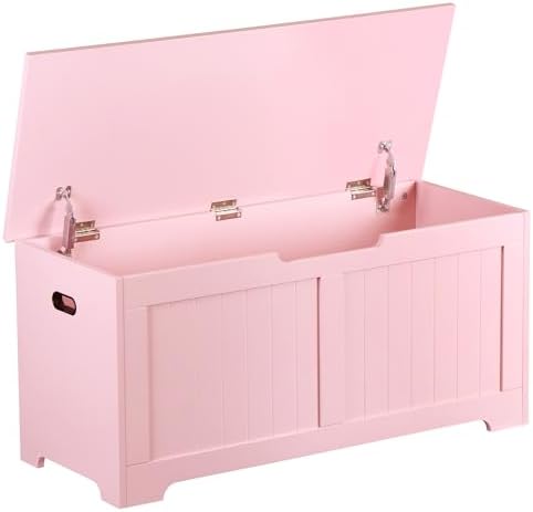 Wooden Storage Chest Box with Flip-top Lid & Safety Hinge, 39.4 Inch Living by Epetlover