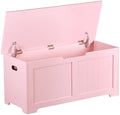 Wooden Storage Chest Box with Flip-top Lid & Safety Hinge, 39.4 Inch Living by Epetlover