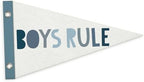 Boy Nursery Decor Pennant Felt Banners Flags, Boys Rule Wall Hanging Banner by Unknown