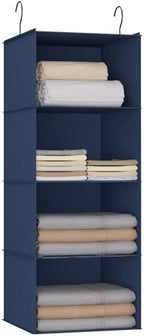 Hanging Closet Organizer 4-Shelf, Oxford Fabric Wardrobe Storage by DonYeco