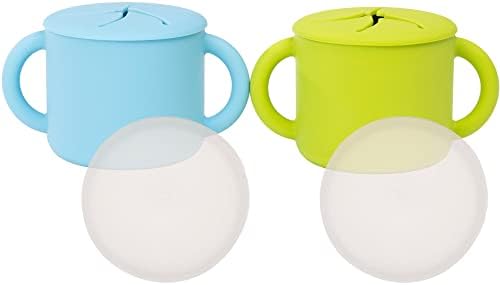 WeeSprout Snack Containers, Food Grade Silicone Cups, Spill-Proof Tops by WeeSprout