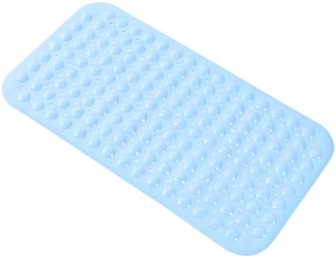 Anti-Slip Bathtub Shower Mat 28×15 Inch Opaque Light Blue by ERASILKEN-X