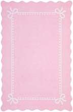 Garvee Scalloped Bow Rug Pink Washable Solid 3x5 Area Rugs - Image 5