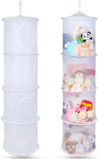 Basumee Hanging Stuffed Animals Storage, 2 Pack Mesh Plush Storage by Basumee