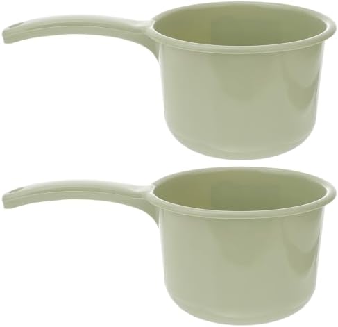SOLUSTRE 2pcs Light Green Plastic Water Ladles Shower Bath Scoops Kitchen Water by SOLUSTRE
