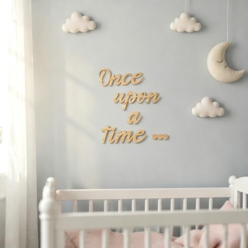 Once Upon a Time Sign Nursery Decor Wood Sign - Image 6