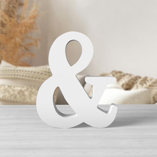 6 Inch White Wooden Letters Unfinished Wood Letters by ZARUATU