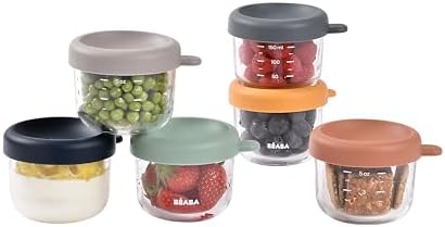 BEABA 6 Pack Glass Baby Food Jars - Image 6