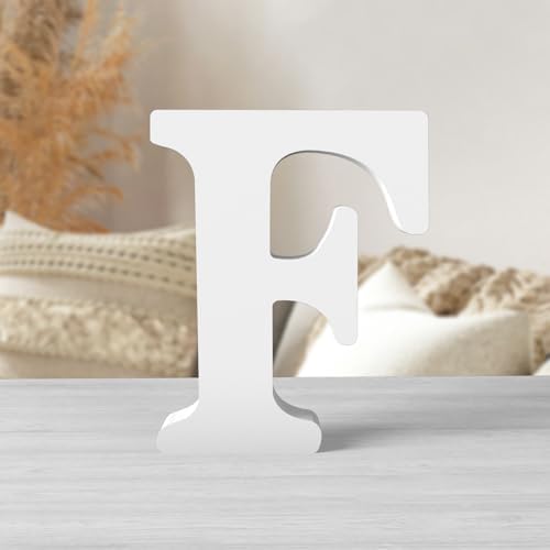 6 Inch White Wood Letters Unfinished Wood Letters by ZARUATU