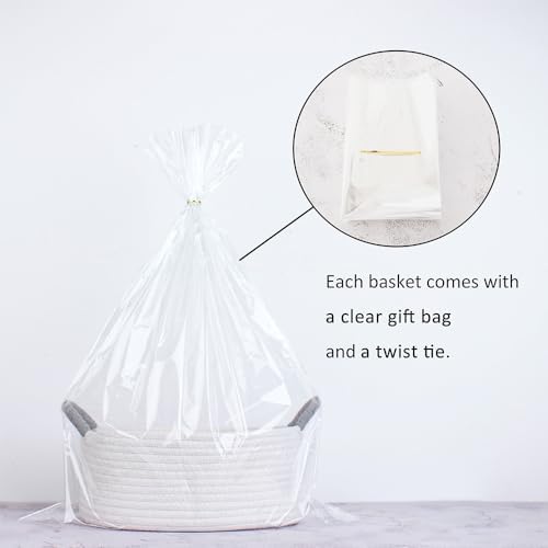 White Cotton Rope Gift Basket - Image 2