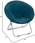 Velvet Stretch Saucer Chair Cover, Round Moon Chair Cover - Image 2