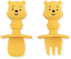 Bumkins Utensils, Disney Silicone Chewtensils, Baby Fork & Spoon Set, Training by Bumkins