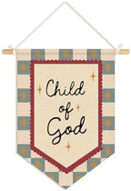 Christian Nursery Decor, Child of God Bible Verse Pennants Banner by Unknown