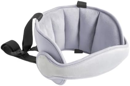 Car Seat Head Support Strap Adjustable Mesh Neck Relief Band Gray by KHGUZ