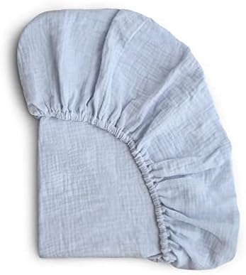 mushie Extra Soft Muslin Fitted MINI Crib Sheet | 24"x 38" by mushie