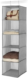 Whitmor Hanging Accessory Shelves 5 Open Sweater Shelves Crosshatch Gray by Whitmor