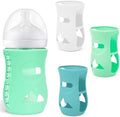 Silicone Sleeves for Avent Natural Glass Baby Bottles, BPA Free, Anti Breakage by AUDRWALL