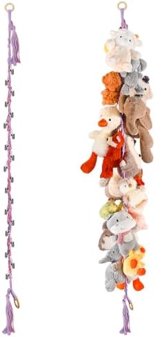 CERETIA 80" Stuffed Animal Organizer Chain, Wall Corner Storage by CERETIA