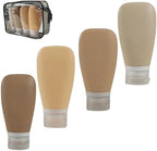 Travel Bottles for Toiletries, TSA Approved 3 oz Leak Proof Silicone Refillable by Lyob