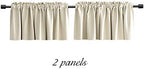 DONREN 2 Panels Cream Beige Curtain Valances - Image 6