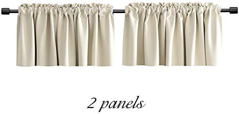 DONREN 2 Panels Cream Beige Curtain Valances - Image 6