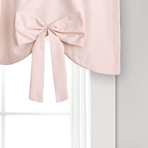 Lush Decor Melody Bow Valance Curtain 52" W x 18" L +3" Blush - Image 3