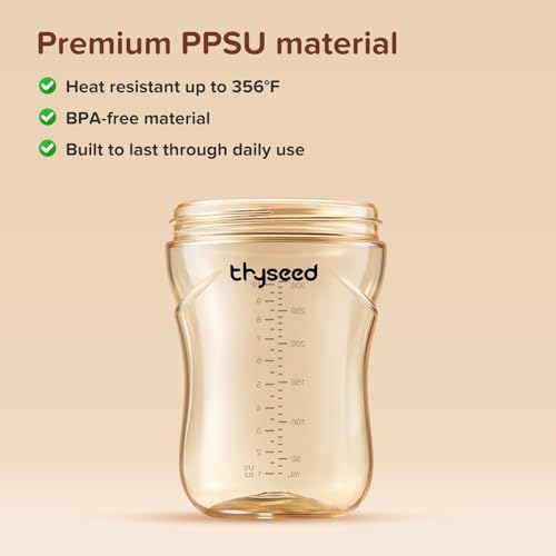 Thyseed Spill-Proof Weighted Straw Sippy Cup, Baby Transition Trainer, Soft - Image 6