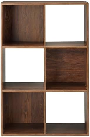 Whitmor 6 Cube Bookcase Storage Organizer, 3 Tier Stackable MDF Bookshelf - Image 3