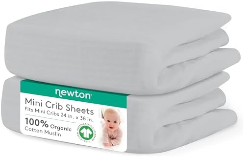 Newton Baby Fitted Mini Crib Sheet 2-Pack, Organic Muslin by newton
