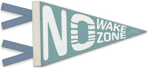Ocean Nursery Decor, No Wake Zone Pennant Felt Banners Flags, Nautical Coastal by Unknown