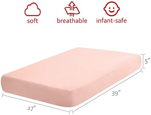 Pack and Play Sheets Girls, 100% Cotton Flannel, Portable Mini Crib Sheet - Image 3