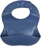 Three Little Tots Modern Silicone Baby Bib – Adjustable Fit Waterproof Catch by ThreeLittleTots