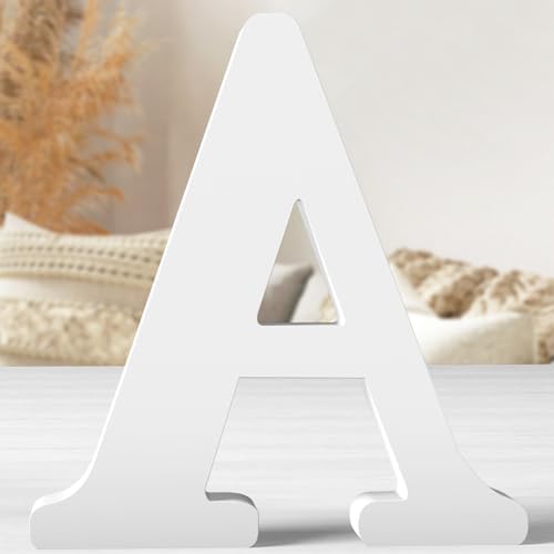 12 Inch White Wood Letters Unfinished Wood Letters by ZARUATU